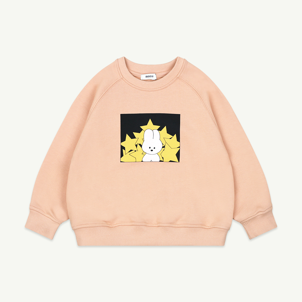 23 S/S Star bunny sweatshirt - peach ( 3차 입고, 당일 발송 )