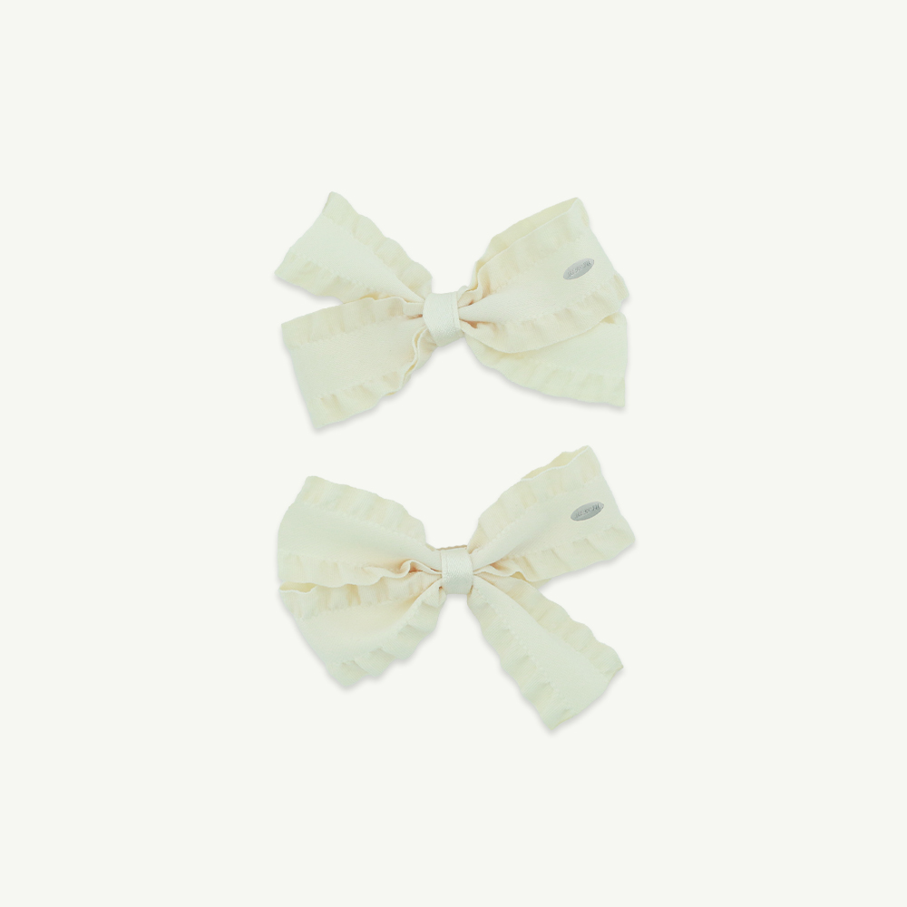 Petite ribbon pin set of 2_Cream_MR24S9018