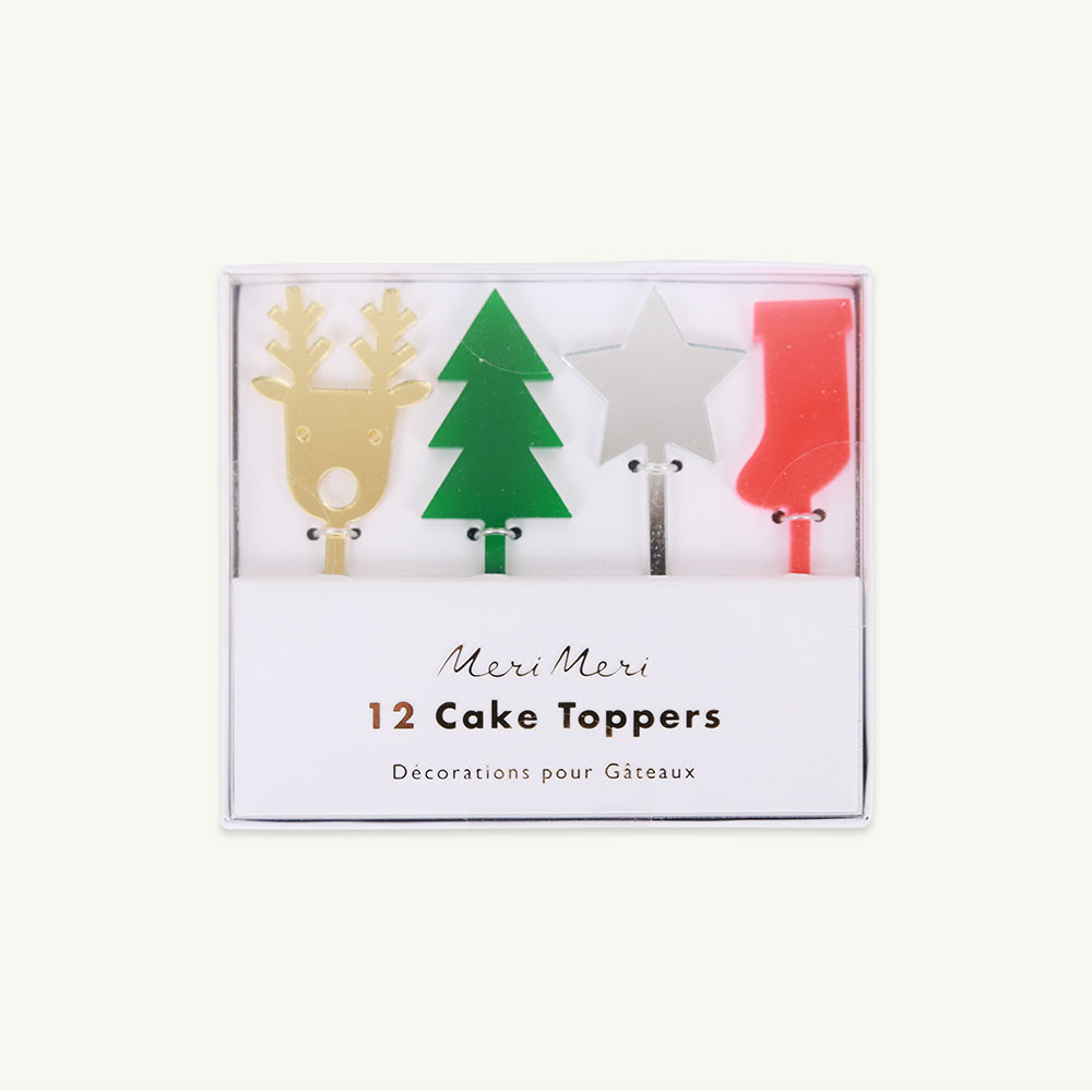 [MeriMeri] Festive acrylic cake toppers ( set of 12 ) ( 당일 발송 )