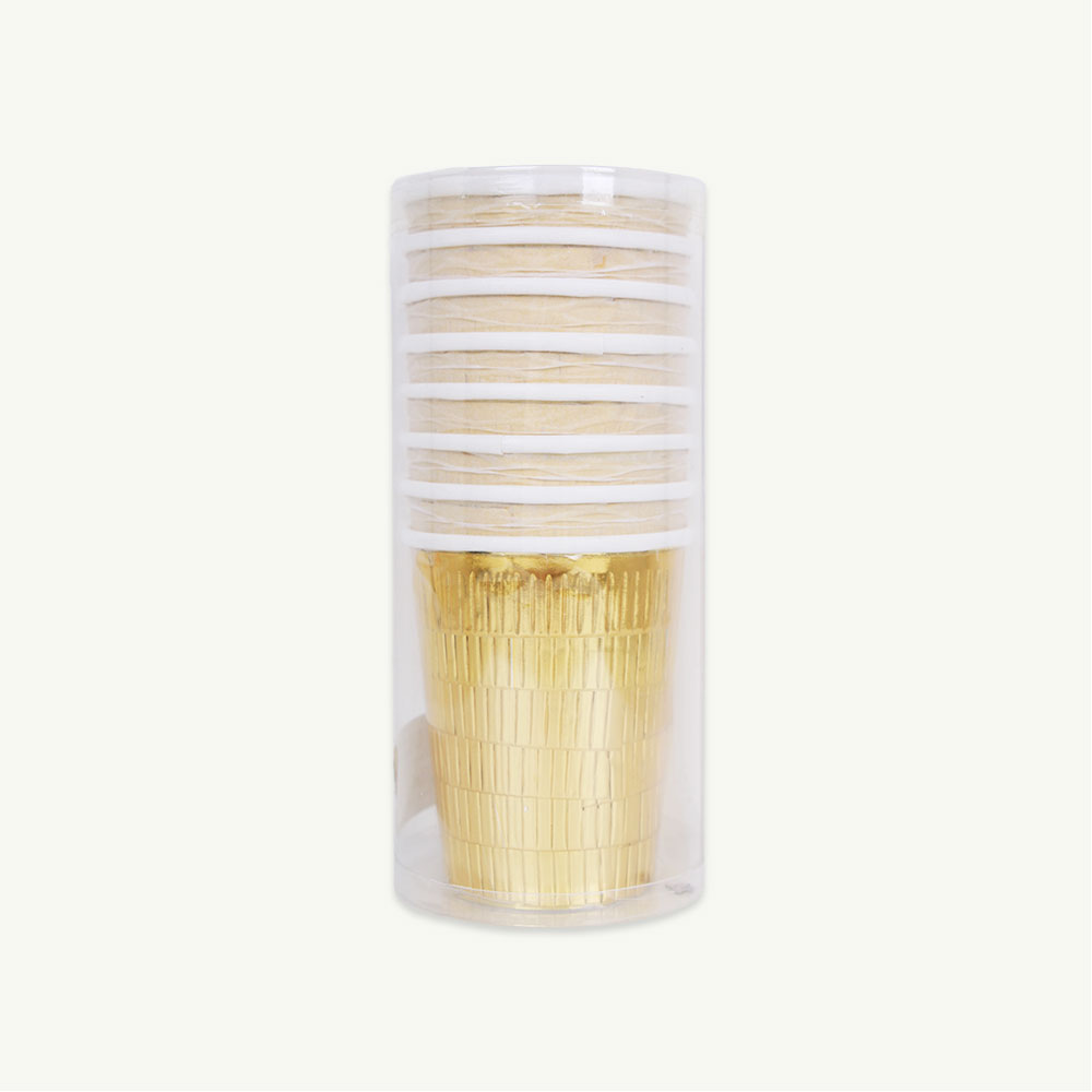 [MeriMeri] Gold fringe party cups ( 8 pcs ) (  당일 발송 )