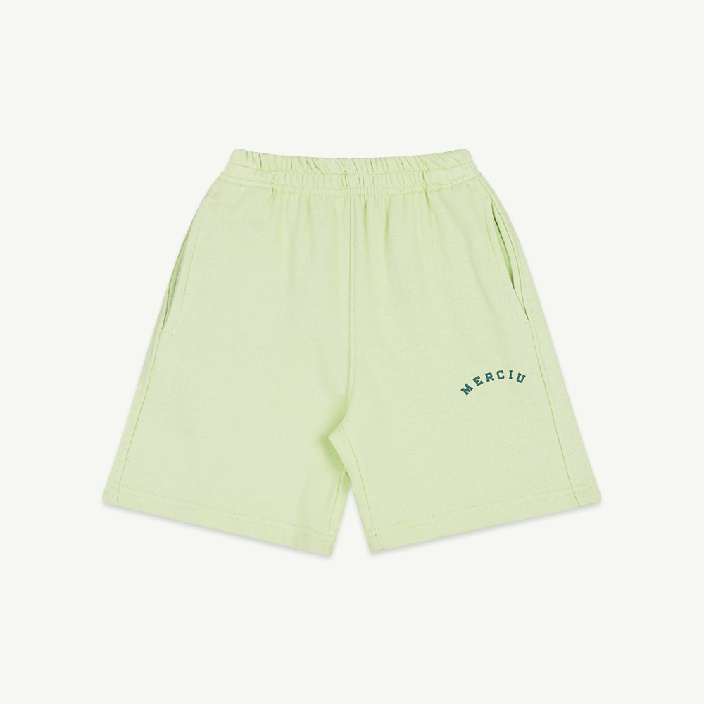 22 S/S Merciu logo shorts - green