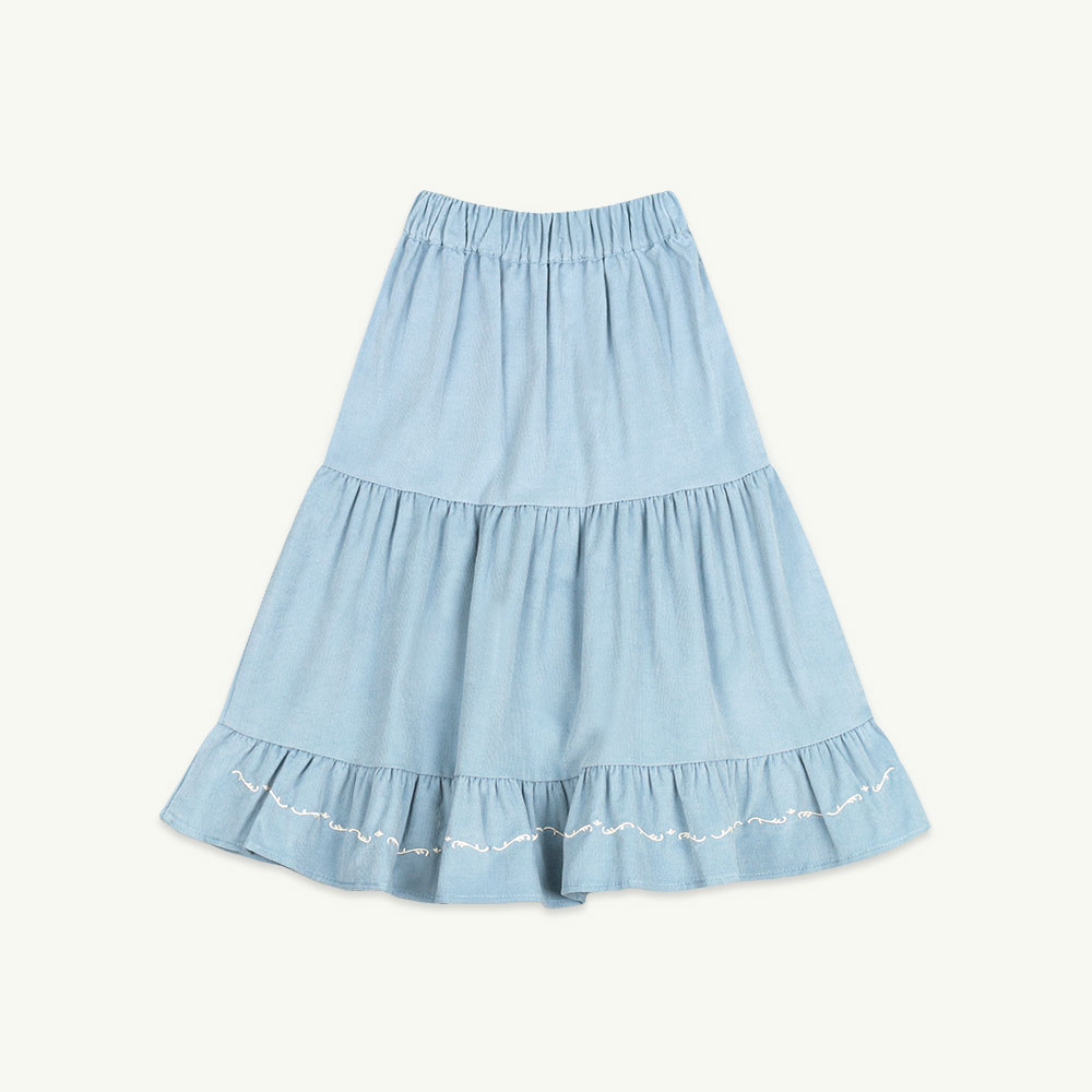 22 F/W Blue embroidery frill skirt ( 신상할인가 10월 17일까지, 당일 발송 )