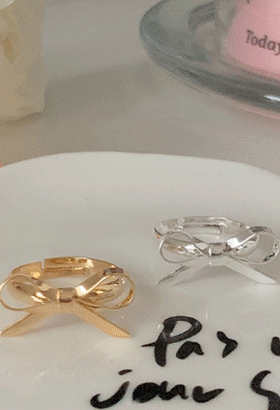 러블리리본 목걸이 반지-별도판매
