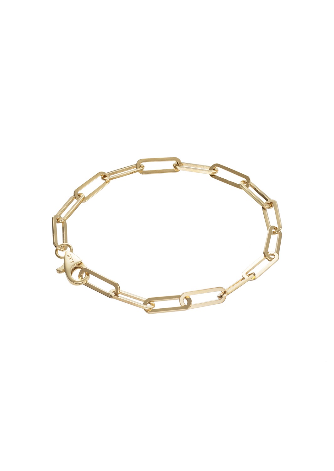 [14K] Rectangle Chain Bracelet_L