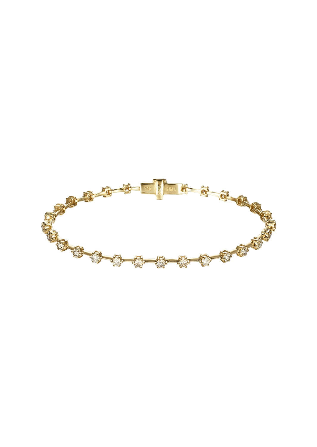 [14K] Round Diamond Bracelet_2.5