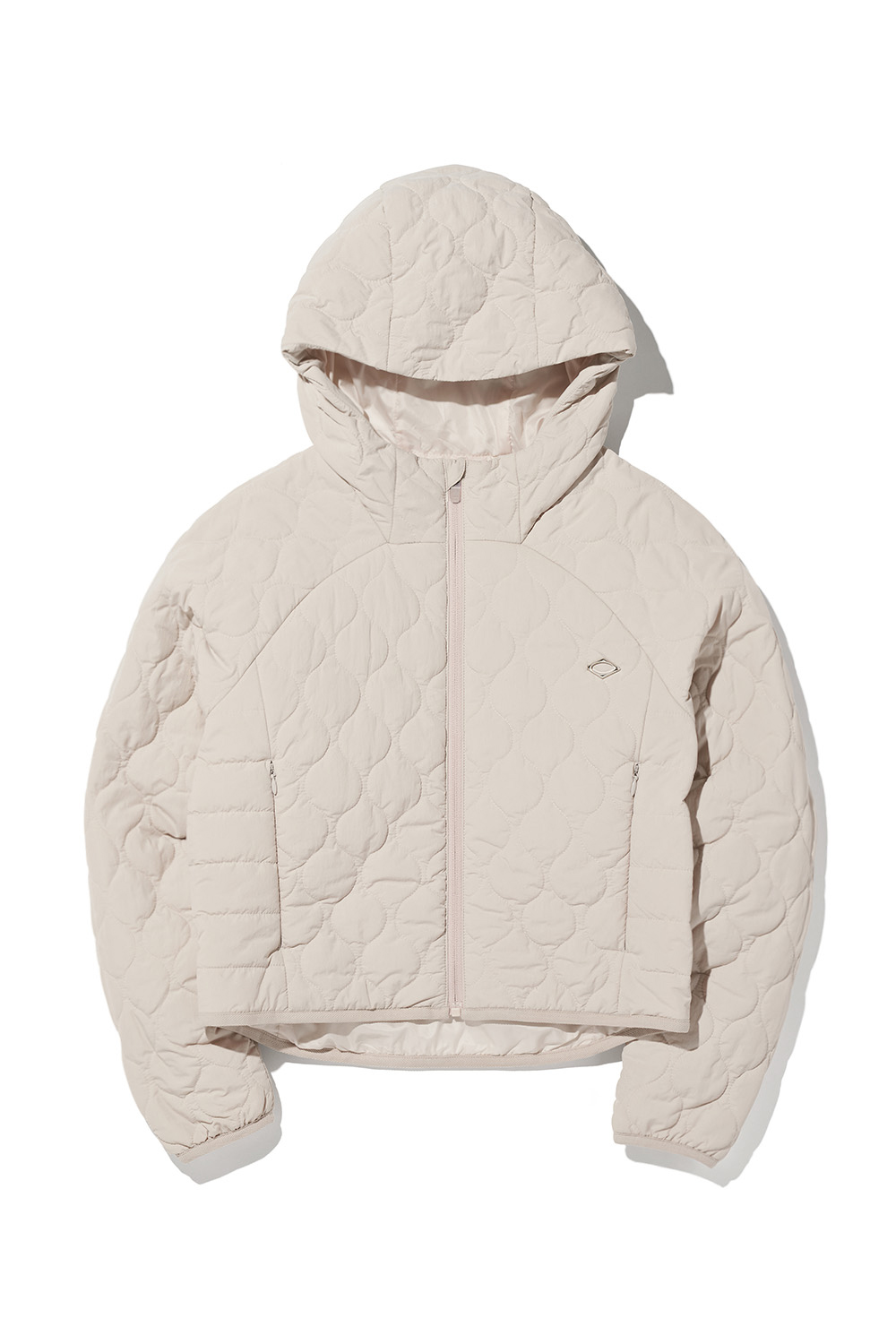 QUILTED HOODED JACKET_IVORY
