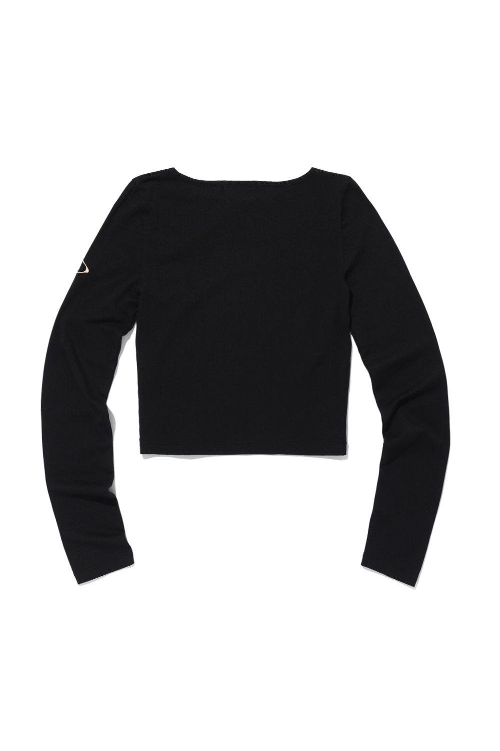 FRONT DARTED BASIC LONG SLEEVE TOP_BLACK - MISCHIEF