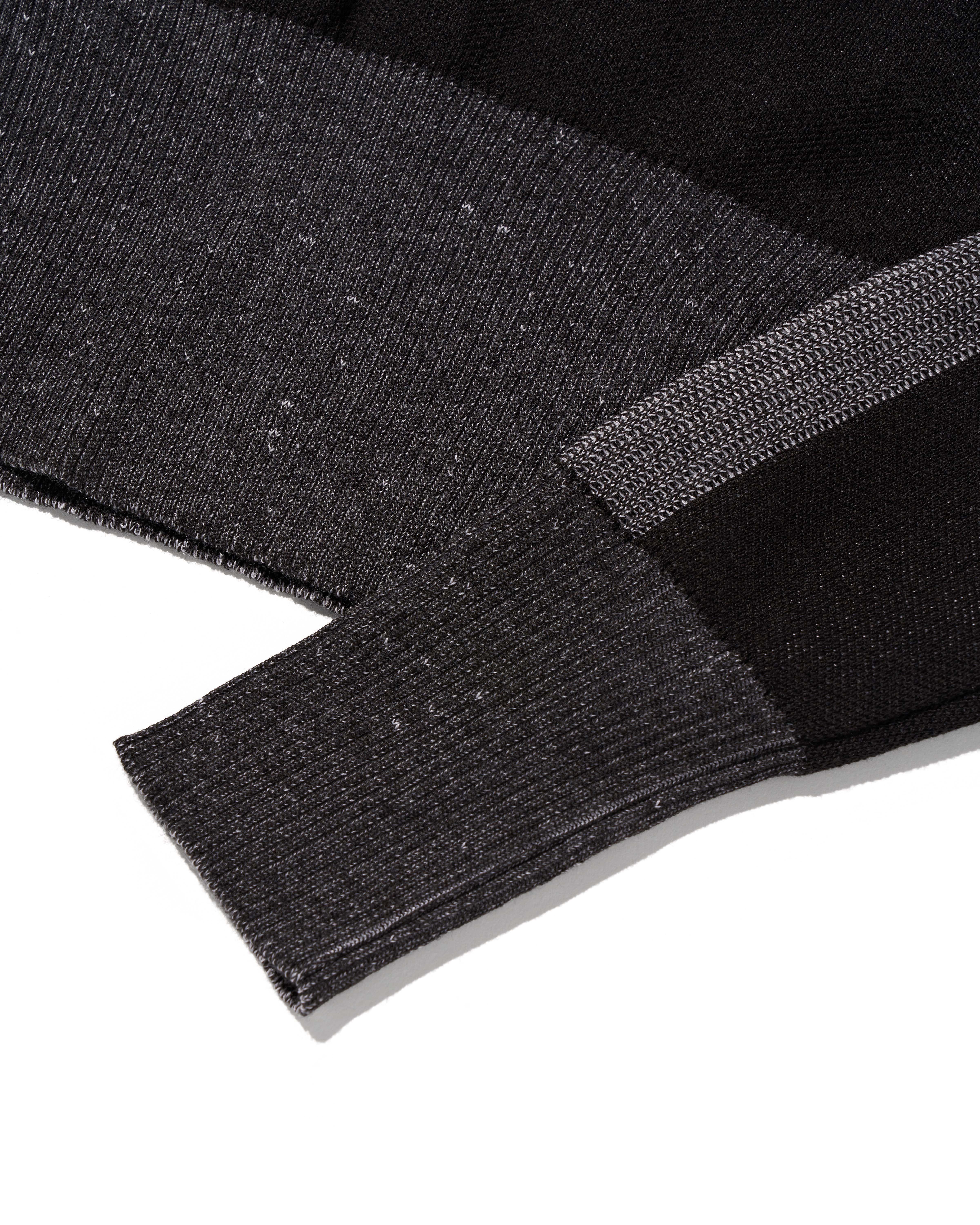 RHOMBUS KNIT HOODIE_BLACK - MISCHIEF
