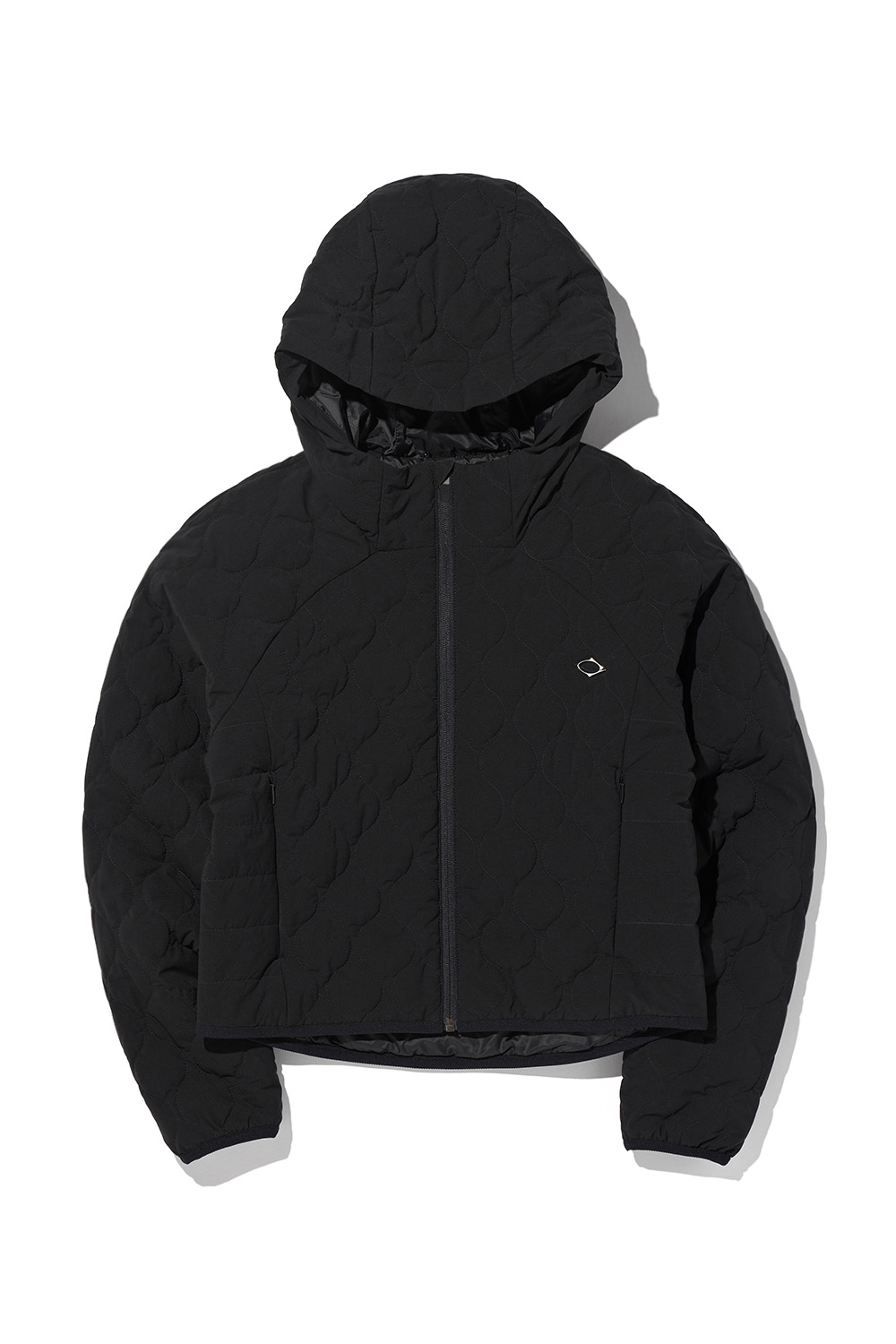 QUILTED HOODED JACKET_BLACK