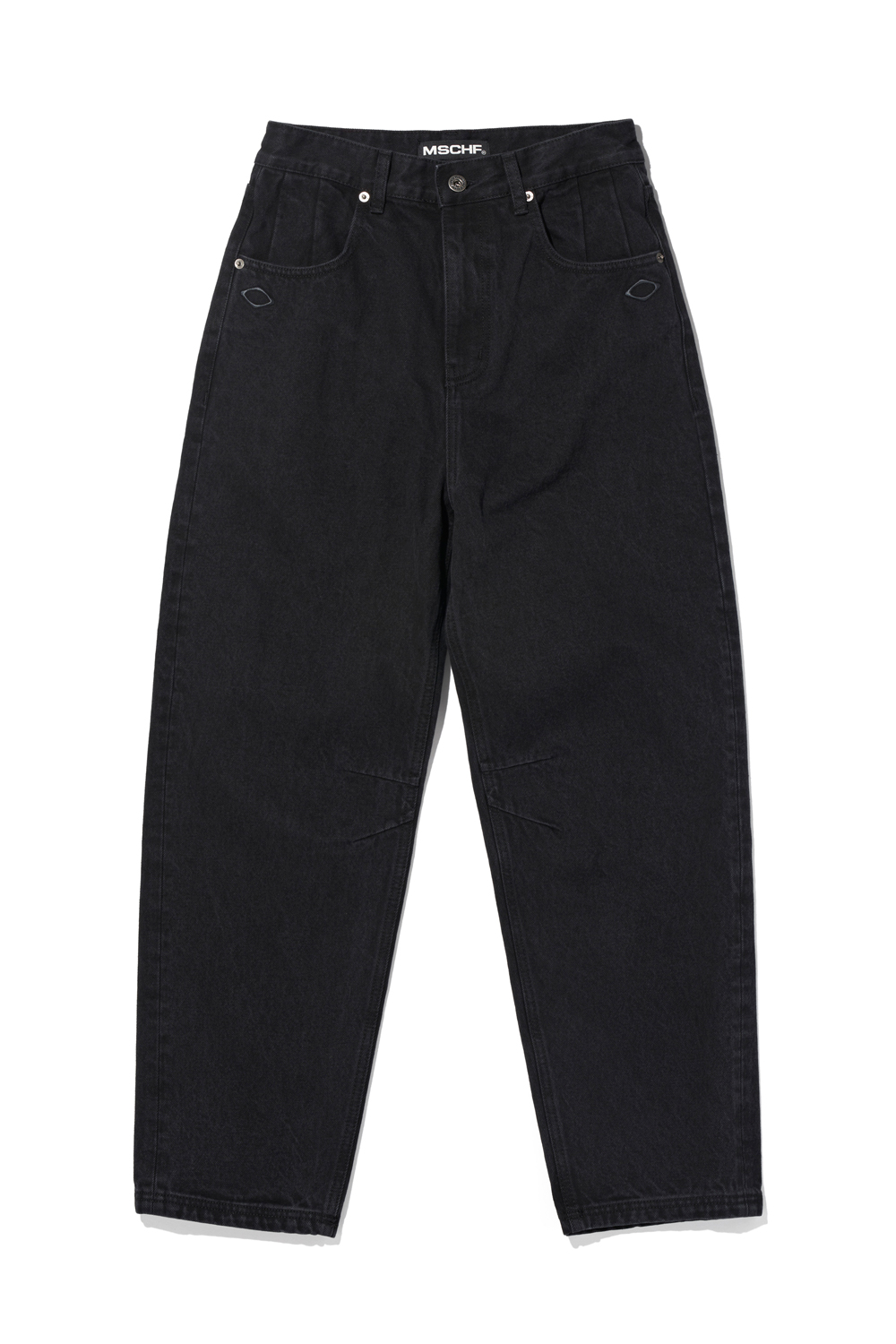 RHOMBUS SLOUCHY WASHED JEANS_BLACK