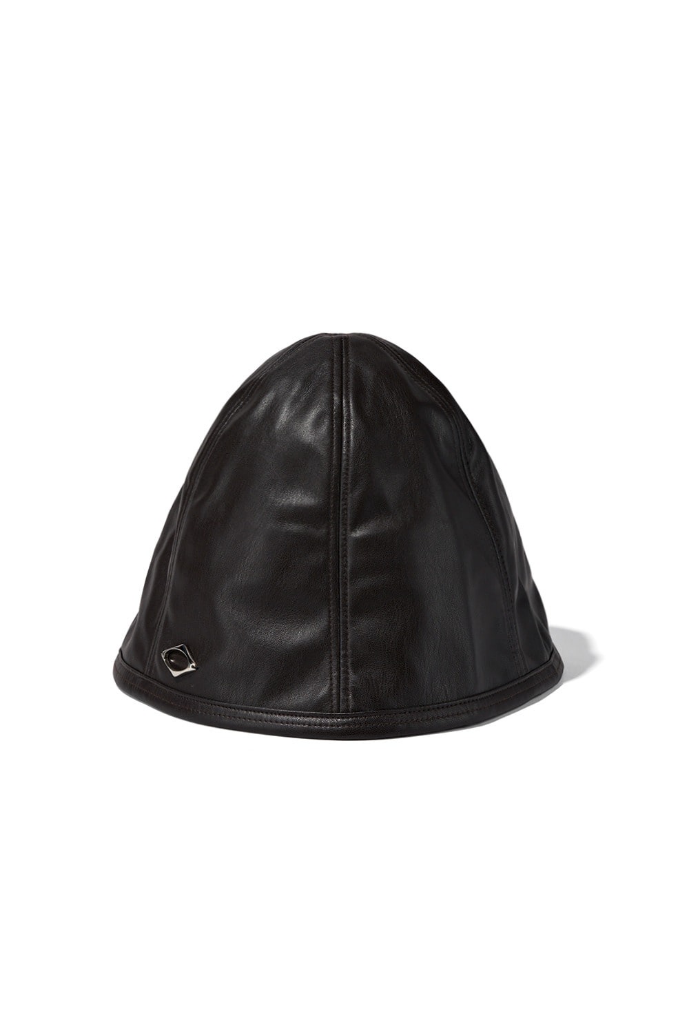 LEATHER BUCKET HAT_BROWN