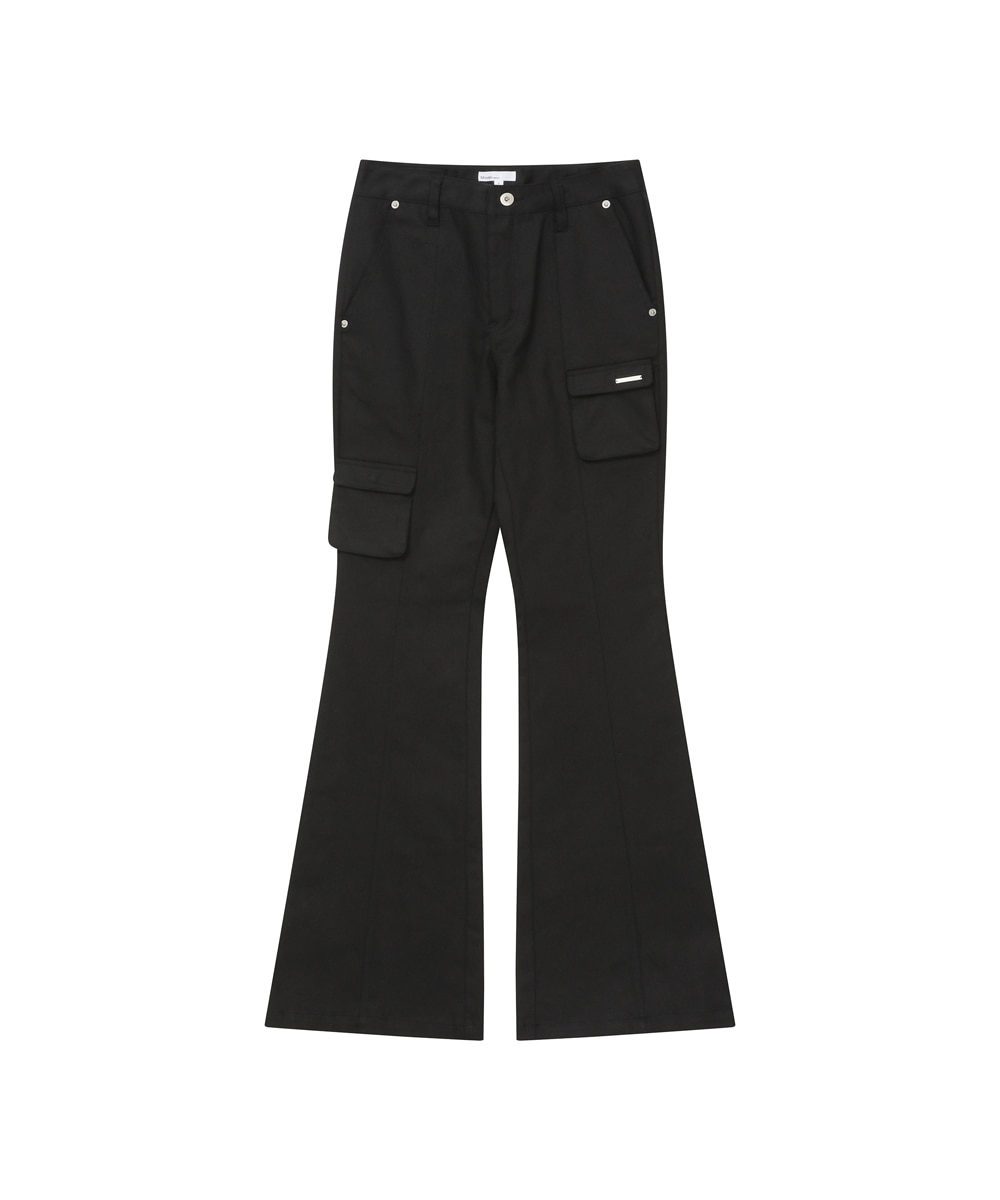 Line pocket cargo pants BLACK - 미세키서울