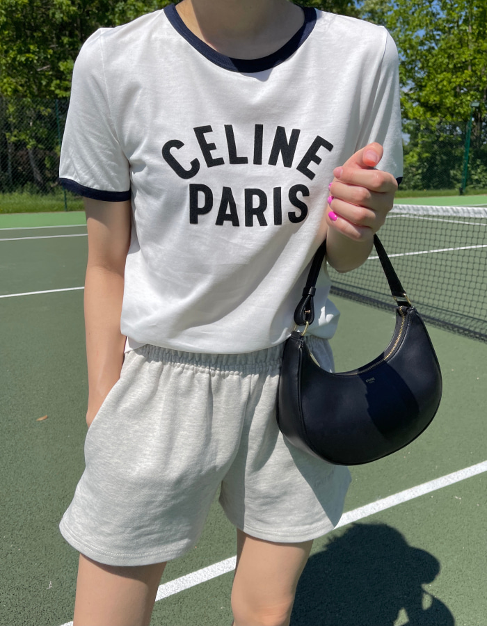 셀린느 파리 티셔츠 / 네이비x화이트