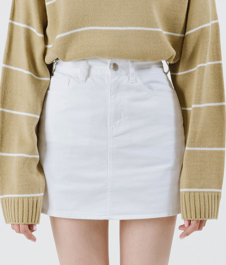365BASICSolid Mini Skirt