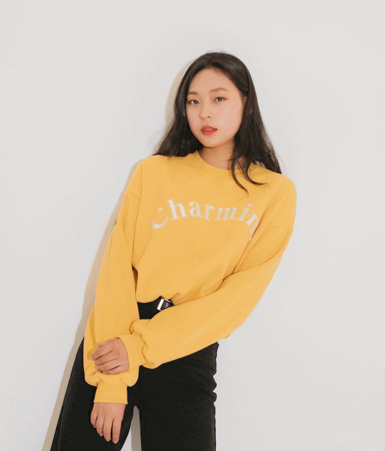 QUIETLABLettering Embroidery Loose Fit Sweatshirt