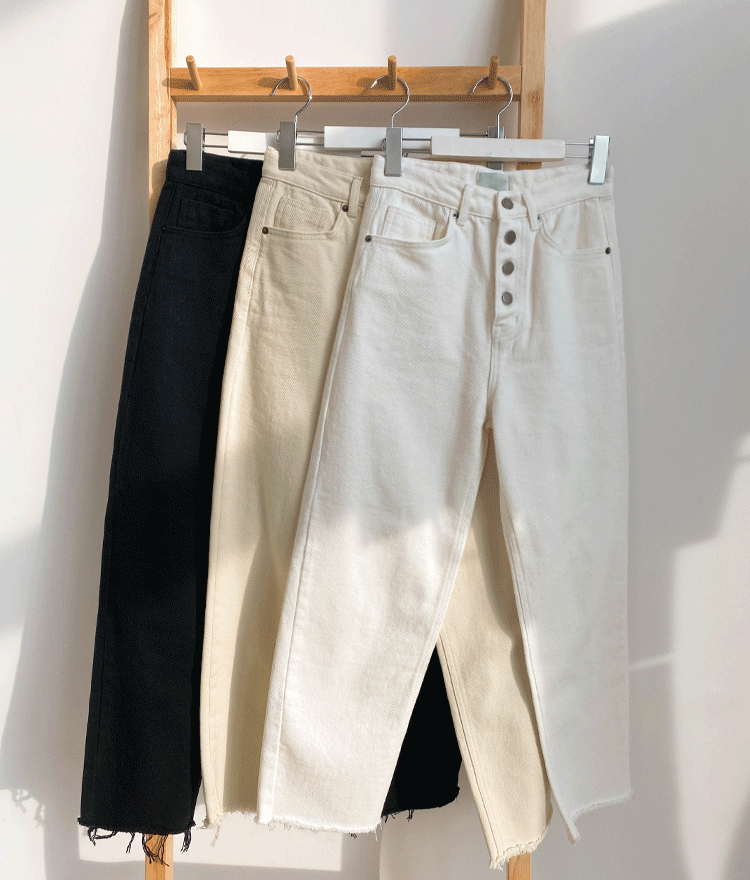 NEVERM!NDButton-Fly Loose Fit Pants