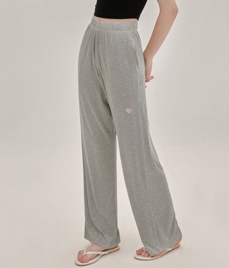 Heart Daily Wide Pants (Grey)
