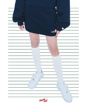 Heart Logo Sweat Skirt (Navy)