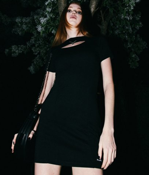 HIDE Bust Cutout Dress (Black)
