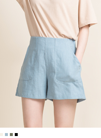 linen pocket shorts