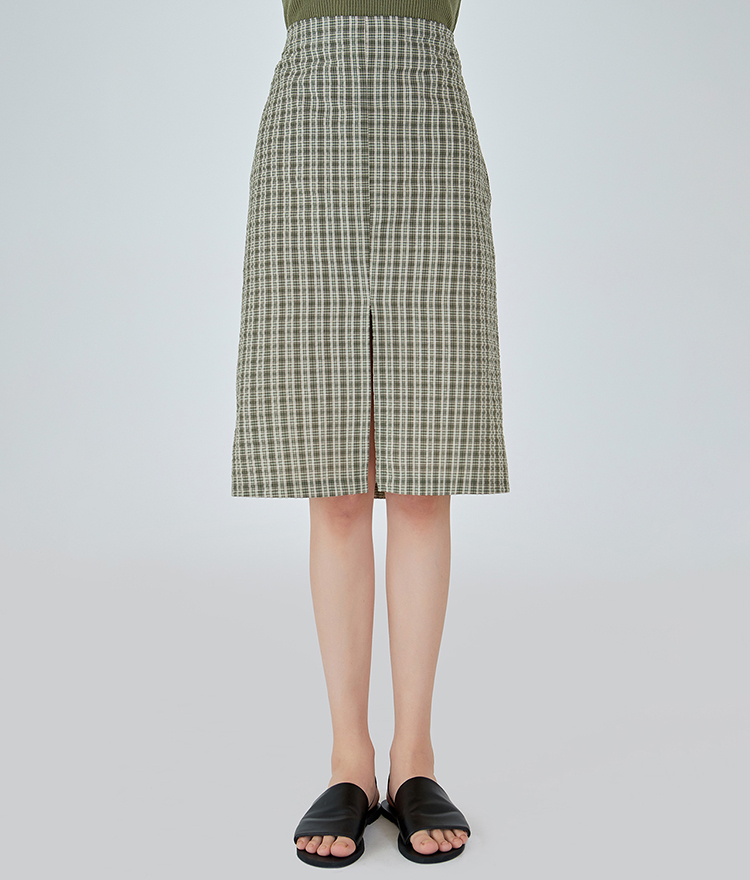 Cool Checked Mid Skirt