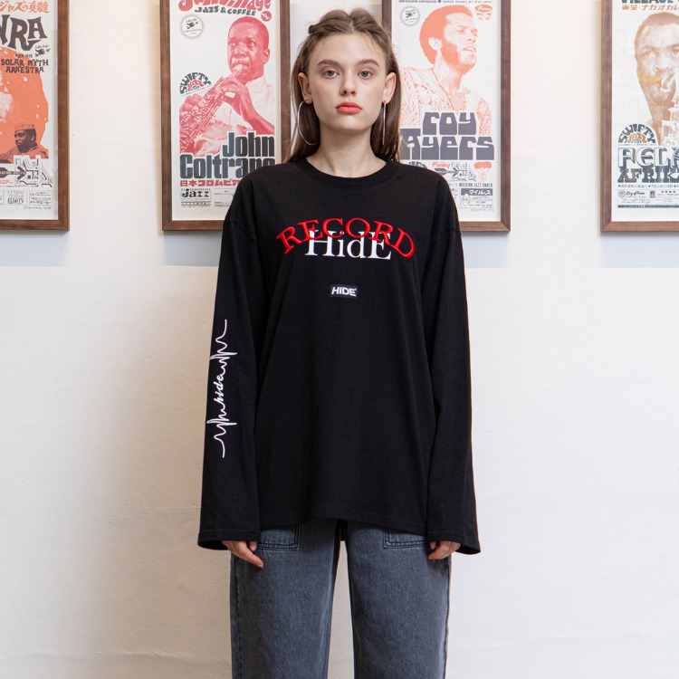 HIDE Overfit Record T-Shirt (Black)