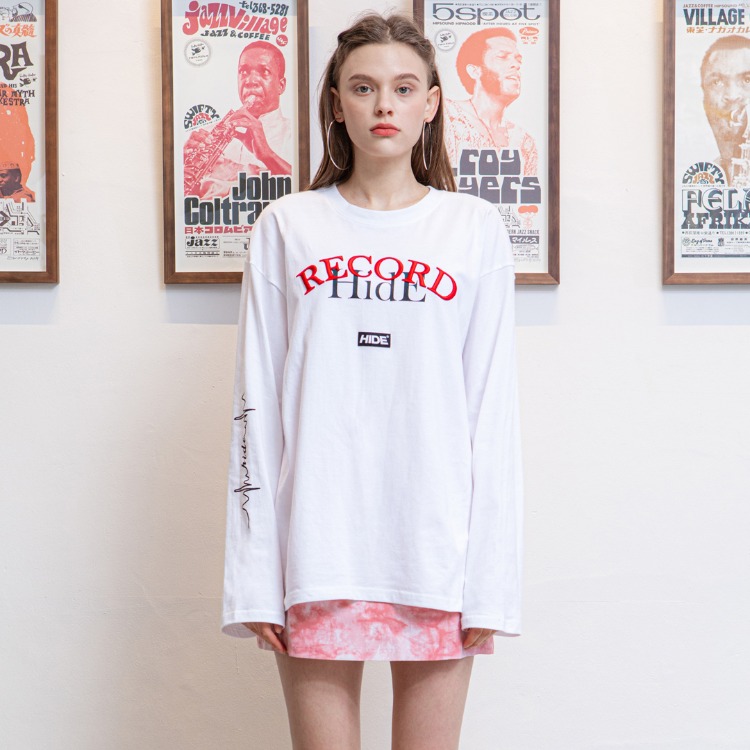 HIDE Overfit Record T-Shirt (Ivory)