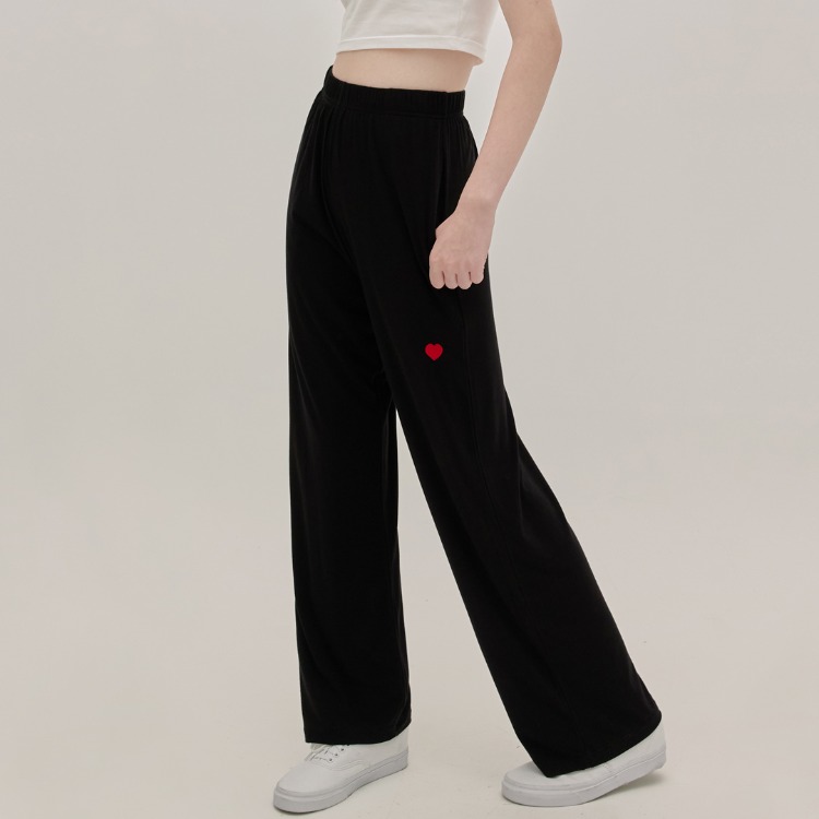 Heart Daily Wide Pants (Black)
