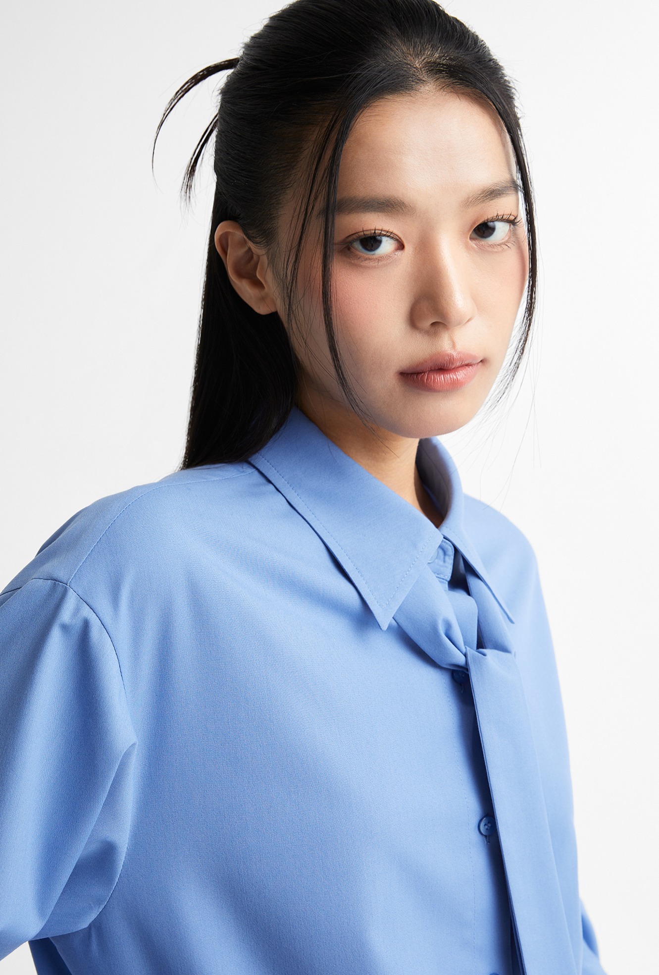 스카프 링클 프리 셔츠_MIWYWE964B | 미쏘 (MIXXO)