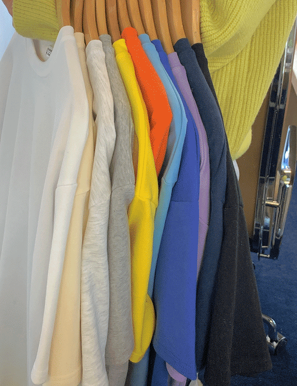 [1만장돌파♥]팬톤 오버 레이어드 반팔 티셔츠 (11color) ’남녀공용’