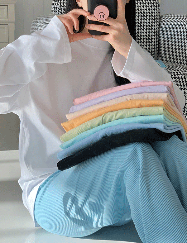 [BEST인기상품/재입고♥]마카롱 베이직 긴팔 티셔츠 (9color)