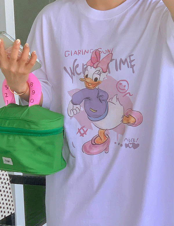 [♥단24시간!신상7%할인♥]도널스마일 오버핏 반팔 티셔츠 (2color) 남녀공용