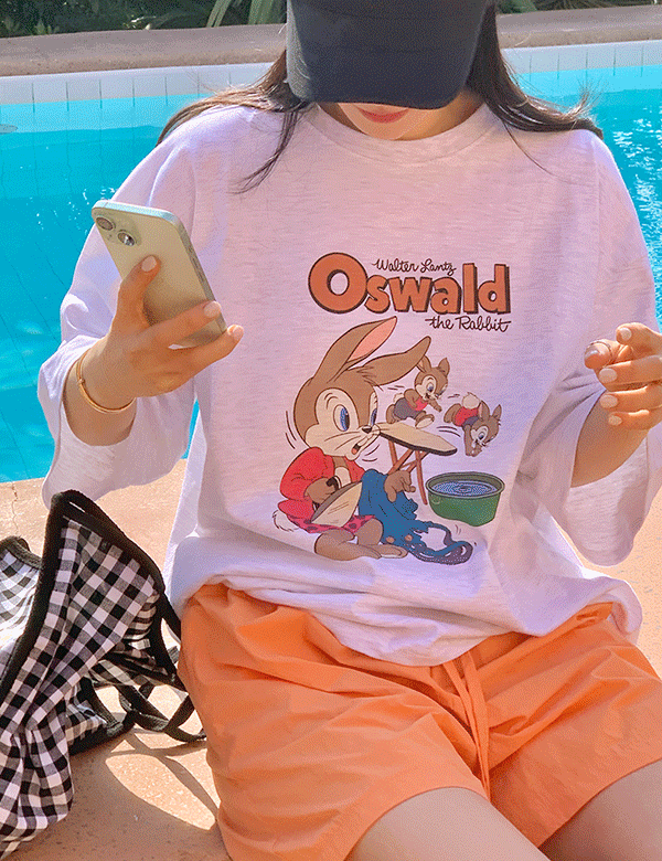 [♥단24시간!신상7%할인♥]오즈빗 오버핏 반팔 티셔츠 (2color)