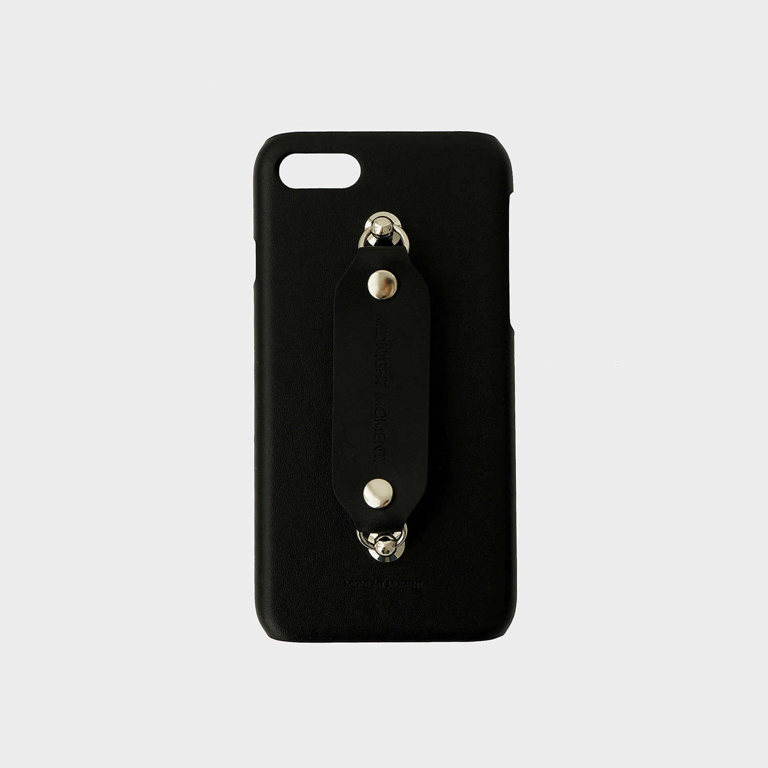 [cow leather body] all leather grip case - black