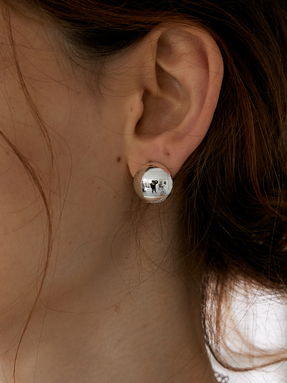 plain earring - silver