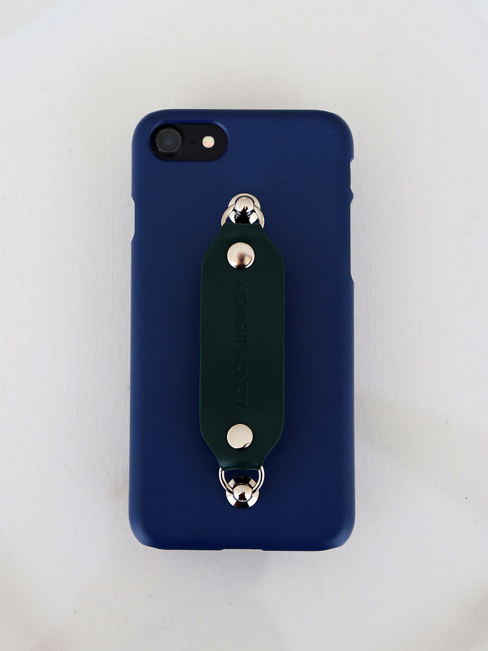 leather grip case navy - deepgreen