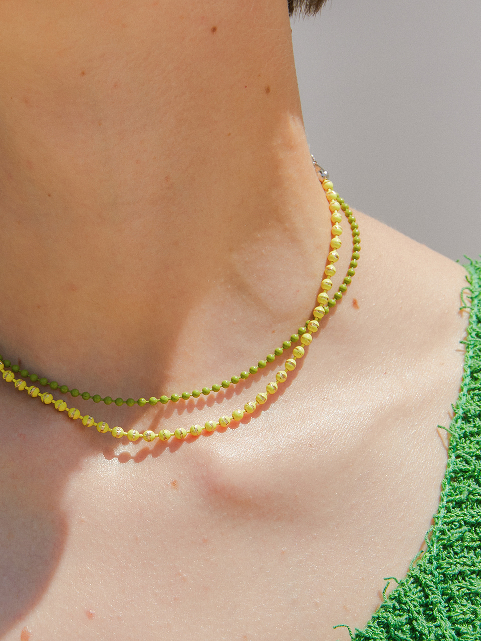 grow ball chain necklace - yellow