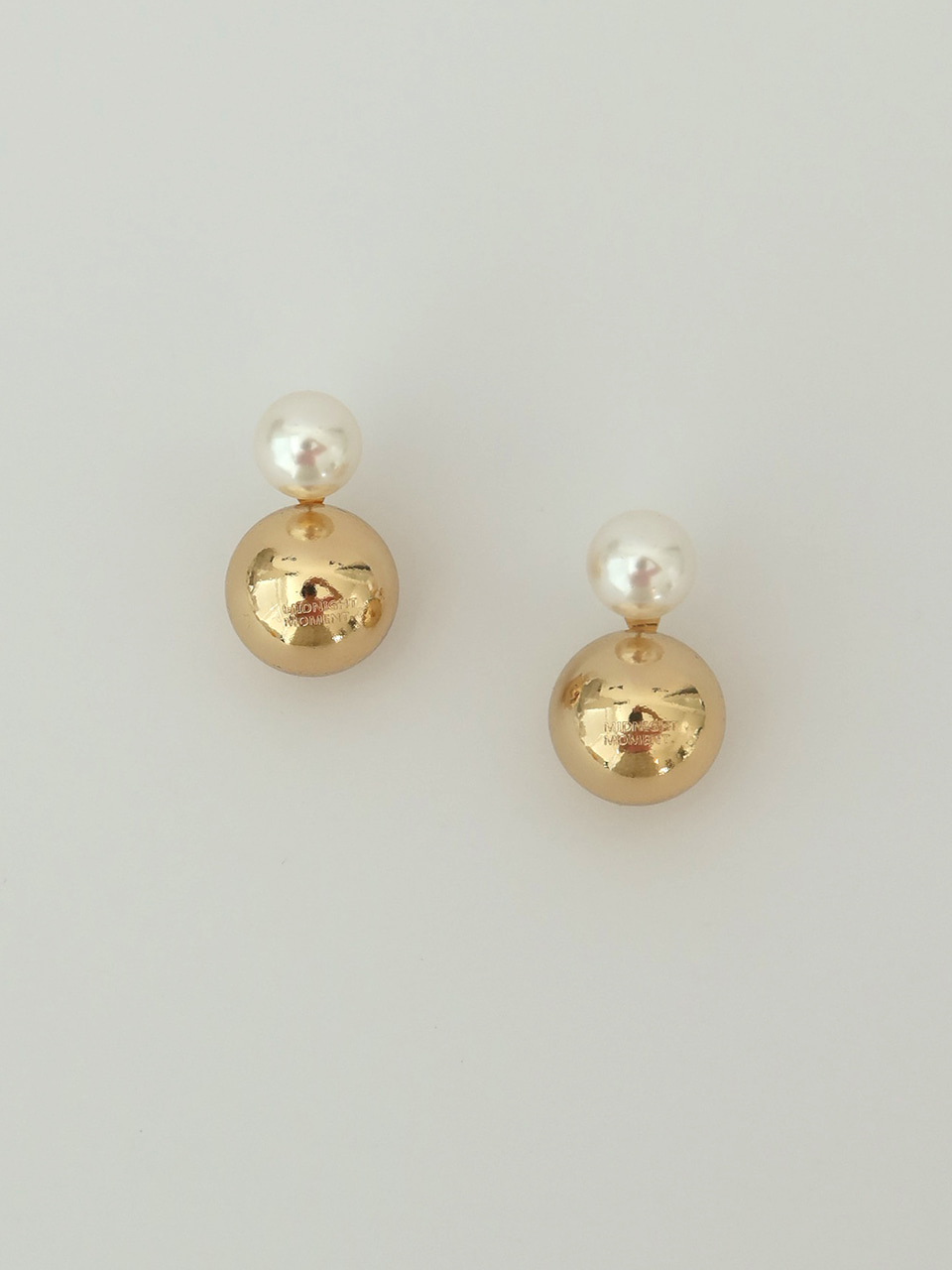 tooball pearl earring - gold