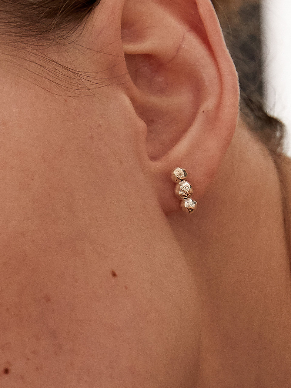 Bale triple earring - silver