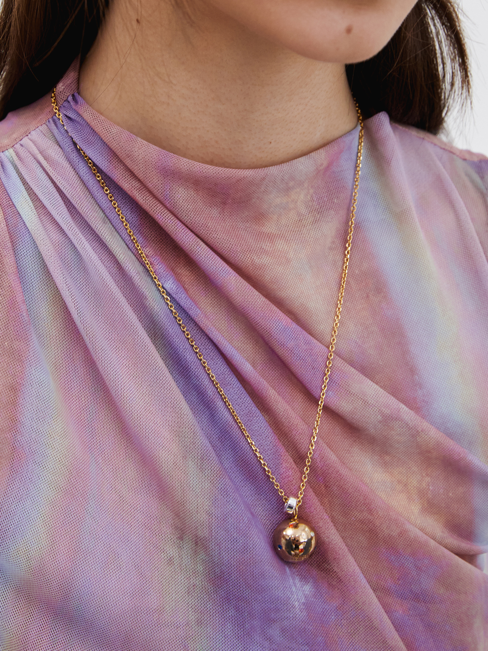 cosmic big necklace - gold