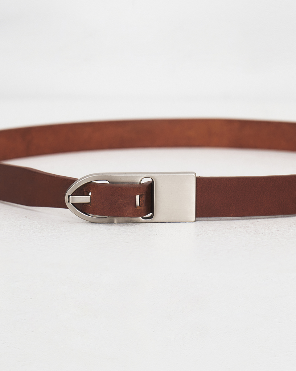 TFR SIGNATURE LEATHER BELT_BROWN