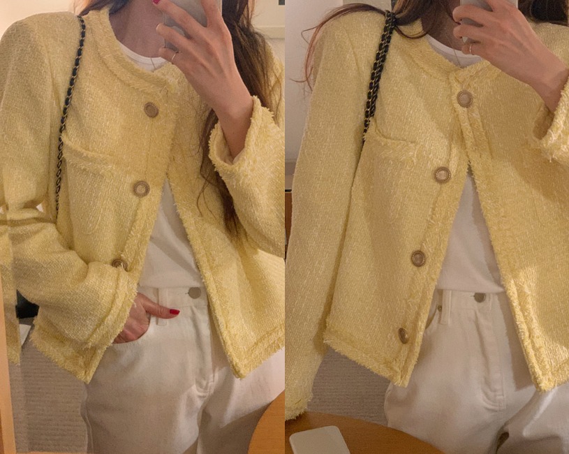 Hash tweed jacket (2color)