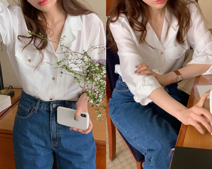 [LEBONE] Monea blouse (아이보리)(7차수량소진/예약주문/7일정도 소요)