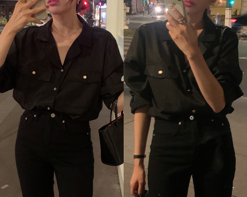 [LEBONE] Louis blouse (블랙)
