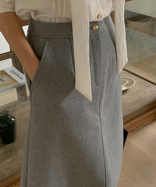 [울 50%] Plab wool skirt (3color)