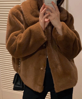 [SALE][단독] Dayon fur jacket (브라운)