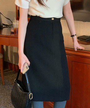 [울 80%] Mona wool skirt (2color)