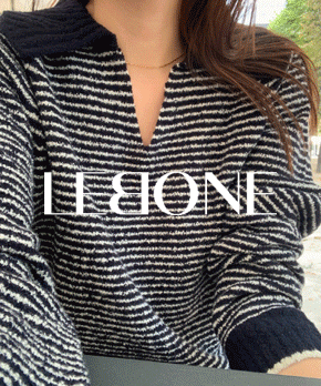 [SALE][LEBONE/슈퍼파인메리노울 85%] Bom knit (네이비)