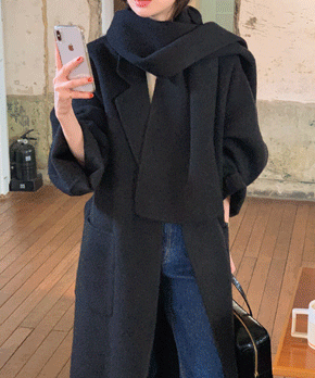 [울 80%] Nose handmade coat (블랙)