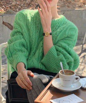 Cosiy knit (연두)(지연/2주이상소요)